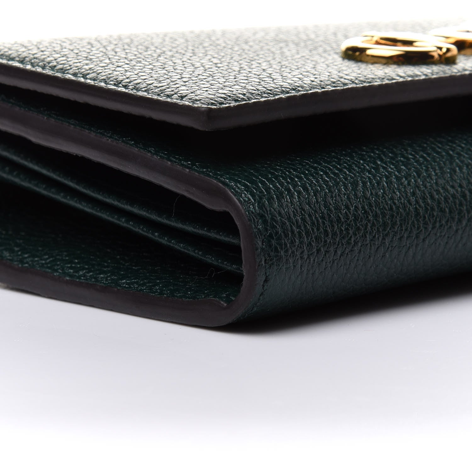 Gucci Grainy Calfskin Zumi Continental Wallet Vintage Green 5 of 10