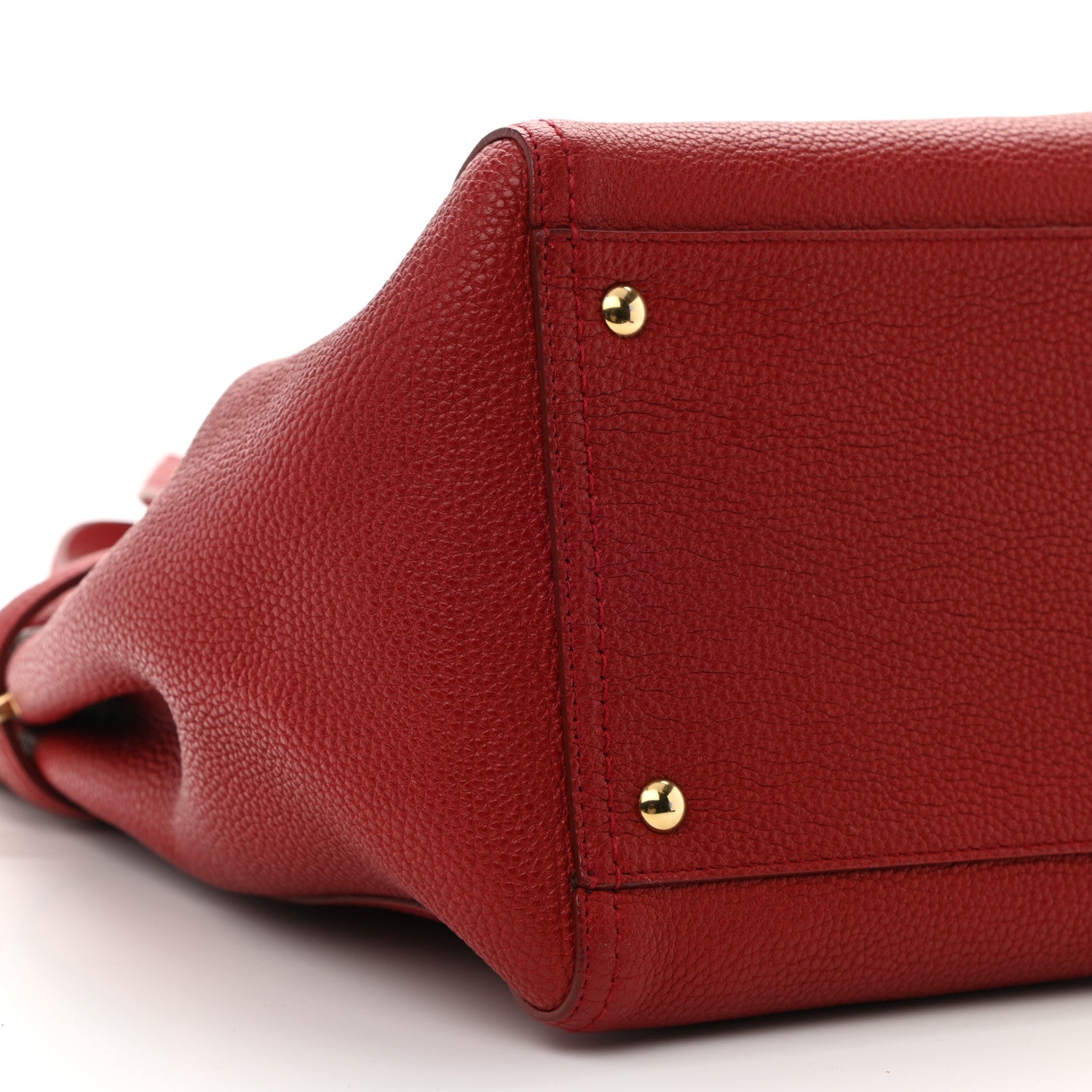 Salvatore Ferragamo Calfskin Nencia Tote Rosso 8 of 9
