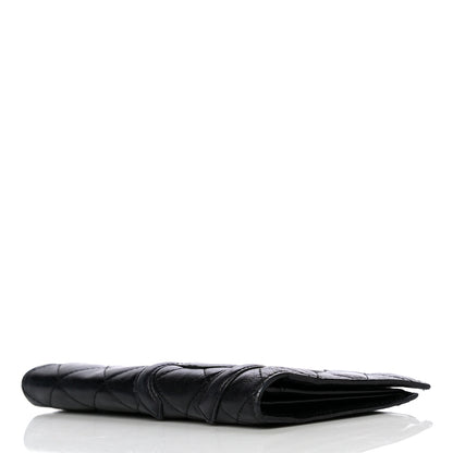 Chanel Aged Calfskin Quilted Cambon Yen Wallet Black 4 of 21