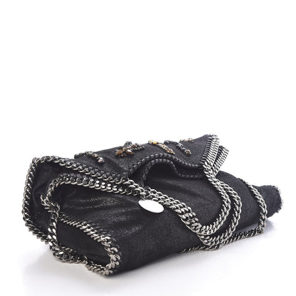 Stella McCartney Embellished Shaggy Deer Small Falabella Fold Over Tote Black 4 of 9