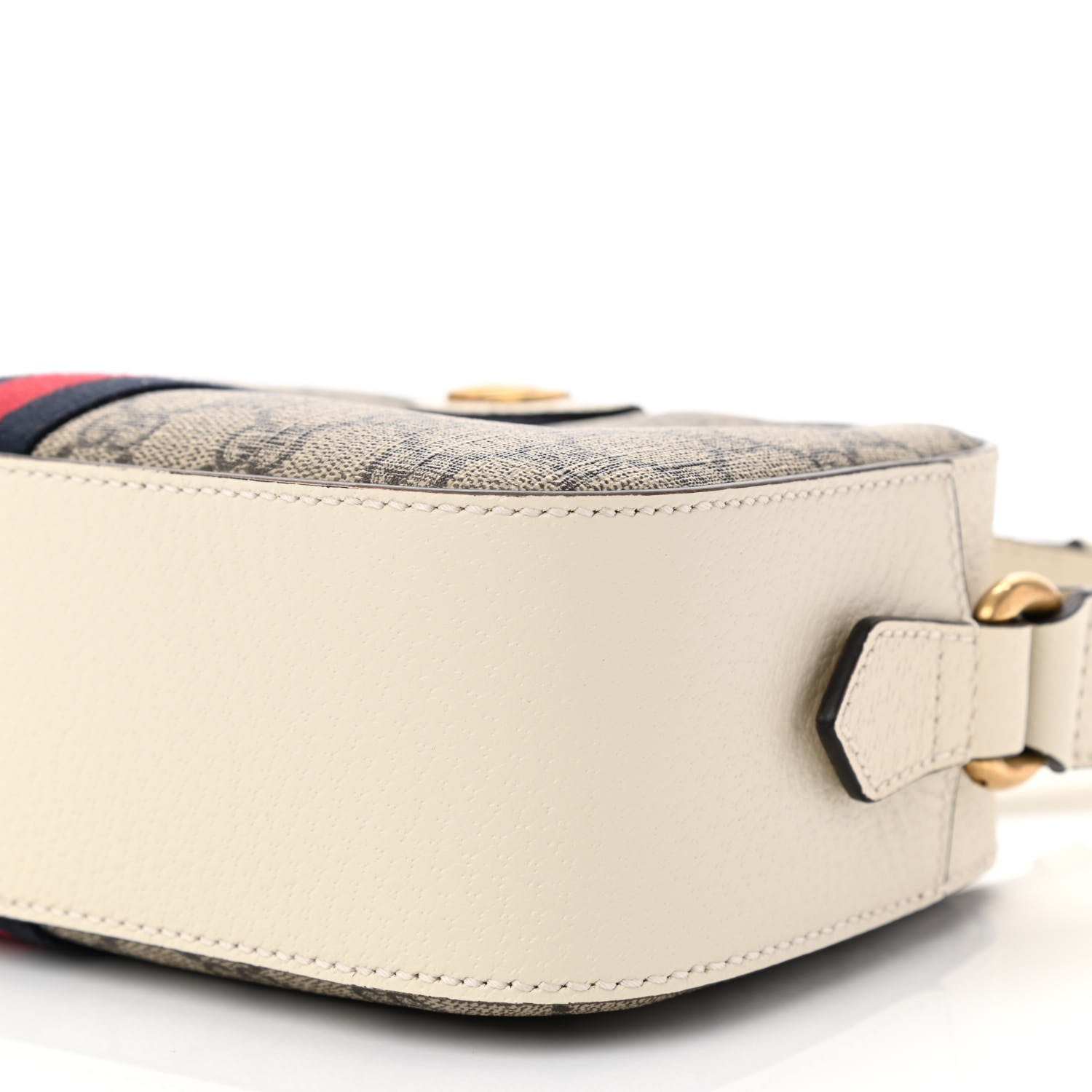 Gucci GG Supreme Monogram Textured Calfskin Web Small Ophidia Camera Bag Beige Ebony Mystic White 8 of 8