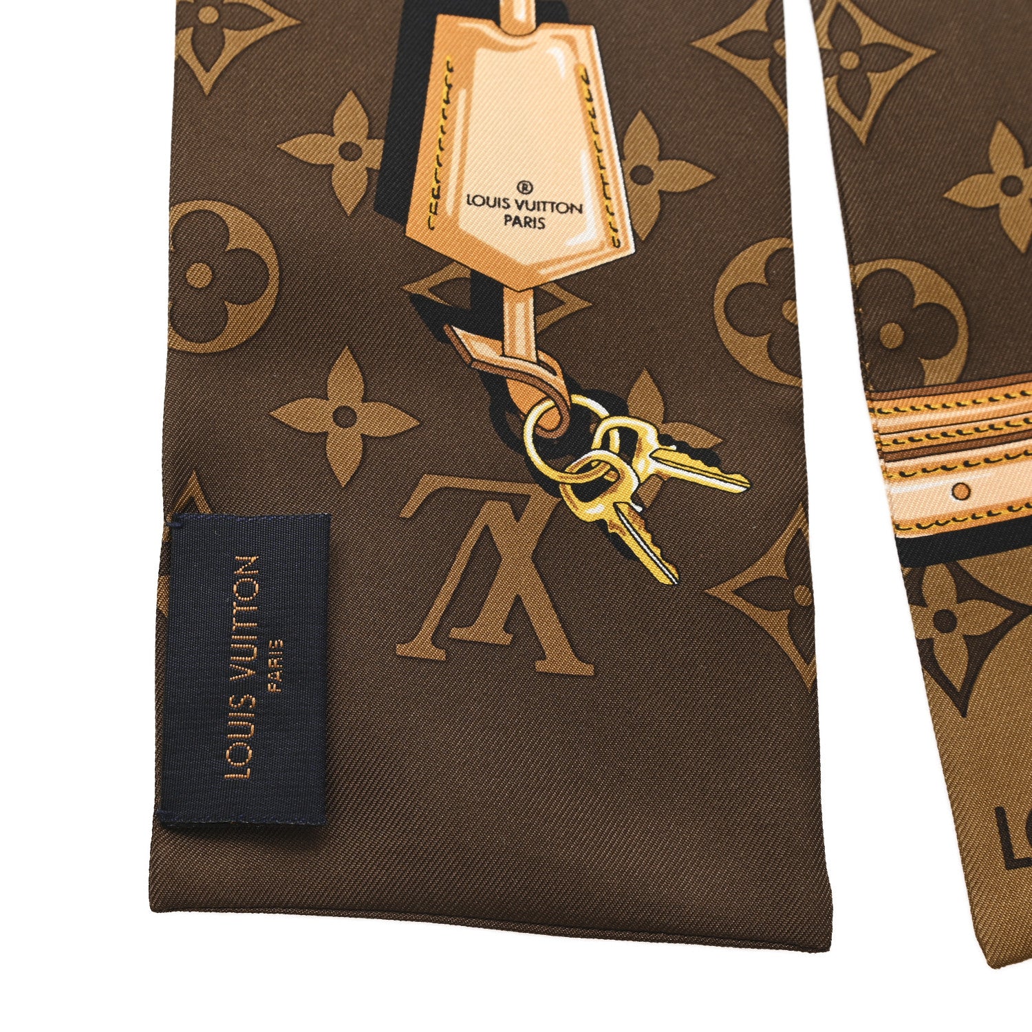 Louis Vuitton Silk Monogram Confidential Bandeau Brown 1845297