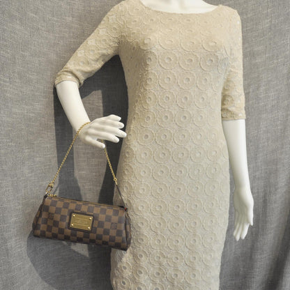 Louis Vuitton Damier Ebene Eva Clutch 3 of 10