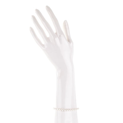 Mikimoto 18K White Gold Diamond Akoya Cultured Pearl 5mm Strand Bracelet 4 of 8