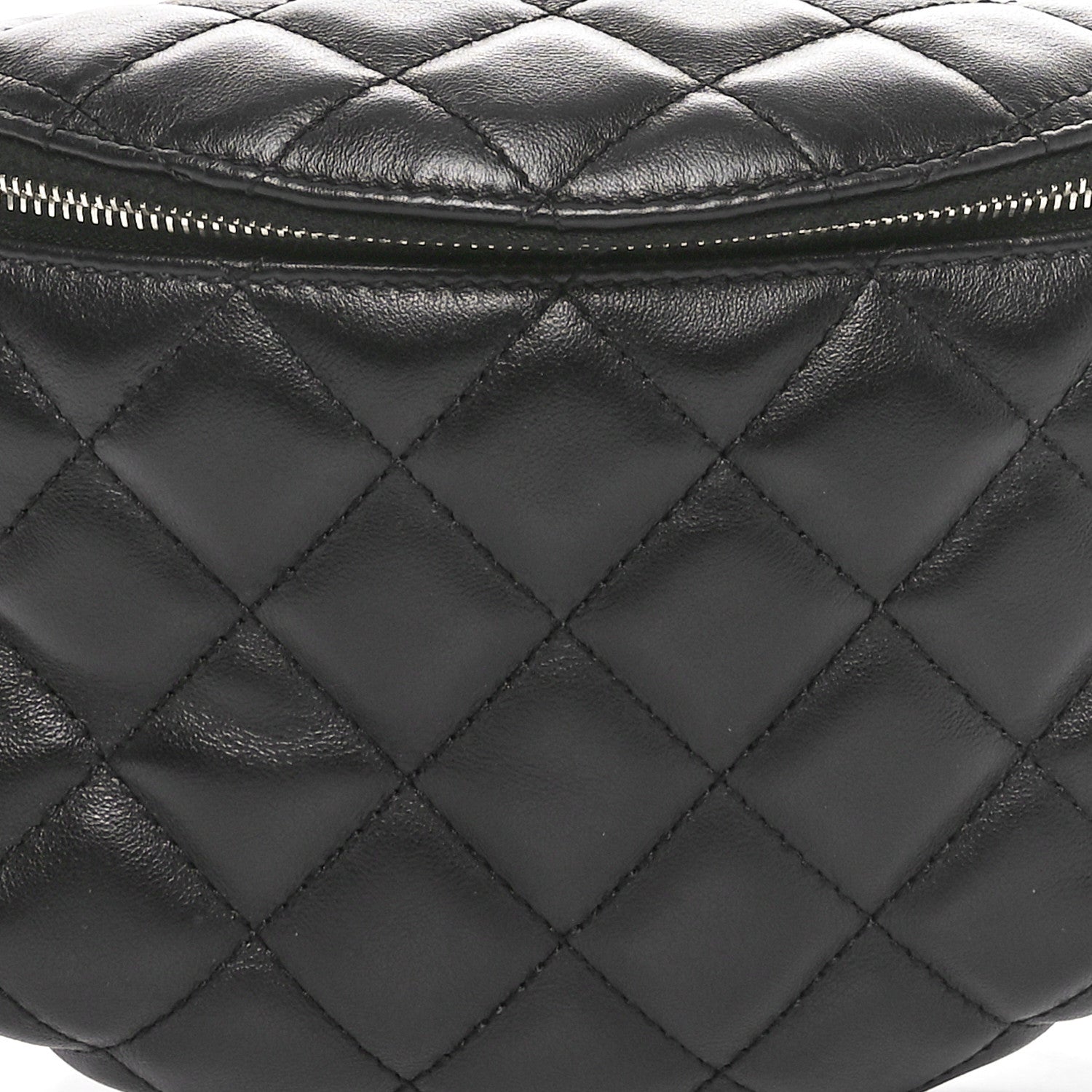 Chanel Calfskin Quilted Waist Belt Bag Black 7 of 9