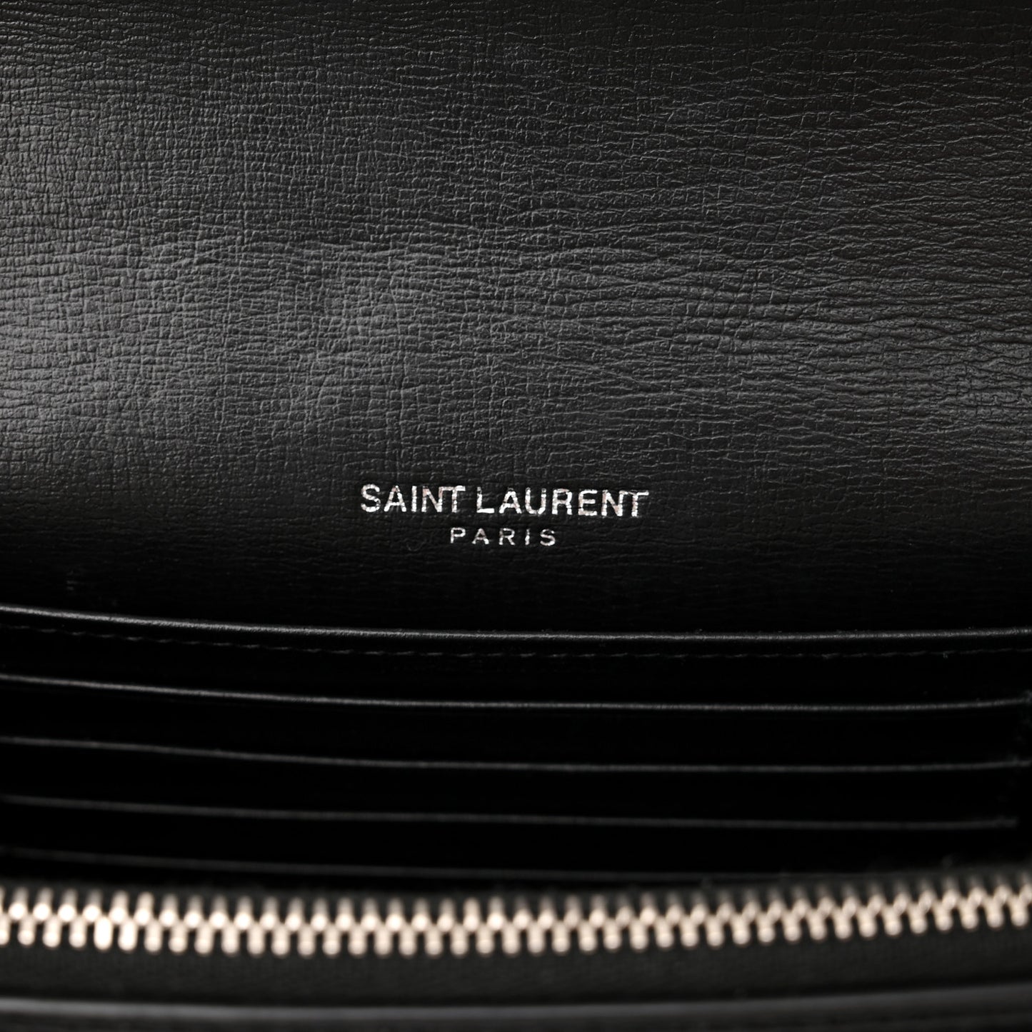 Calfskin Monogram Sunset Chain Wallet Black