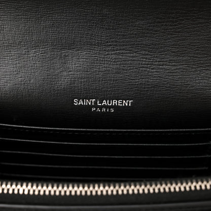 Saint Laurent Calfskin Monogram Sunset Chain Wallet Black 6 of 11