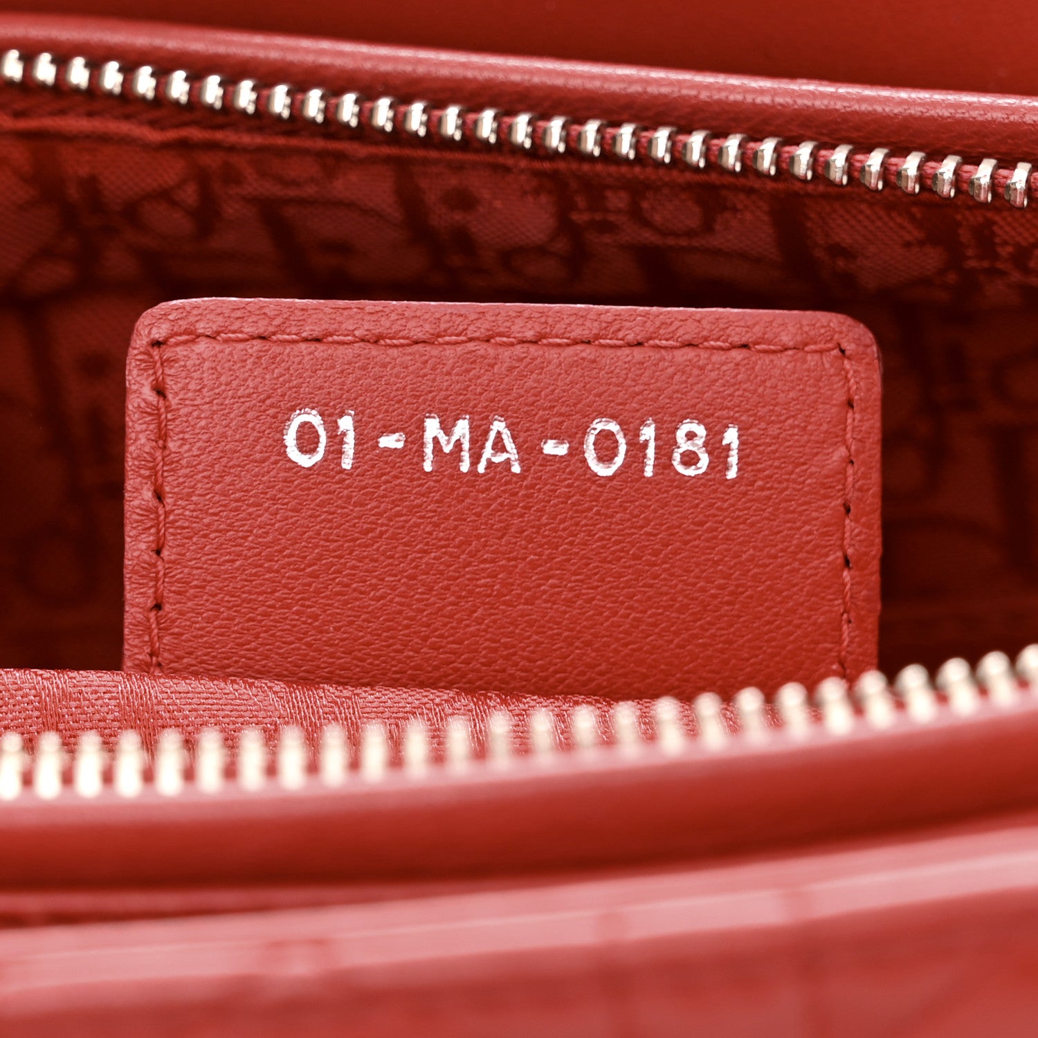 Christian Dior Lambskin Cannage Large Lady Dior Red 7 of 10