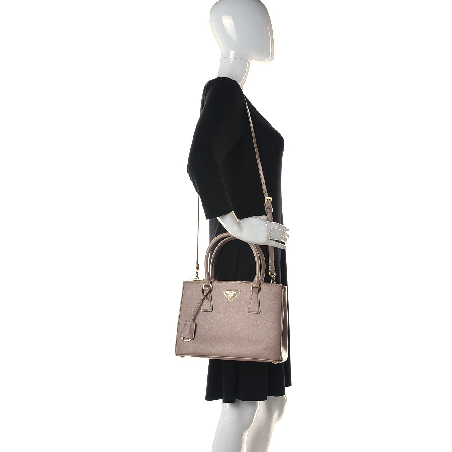 Prada Saffiano Small Galleria Double Zip Tote Cipria 2 of 9
