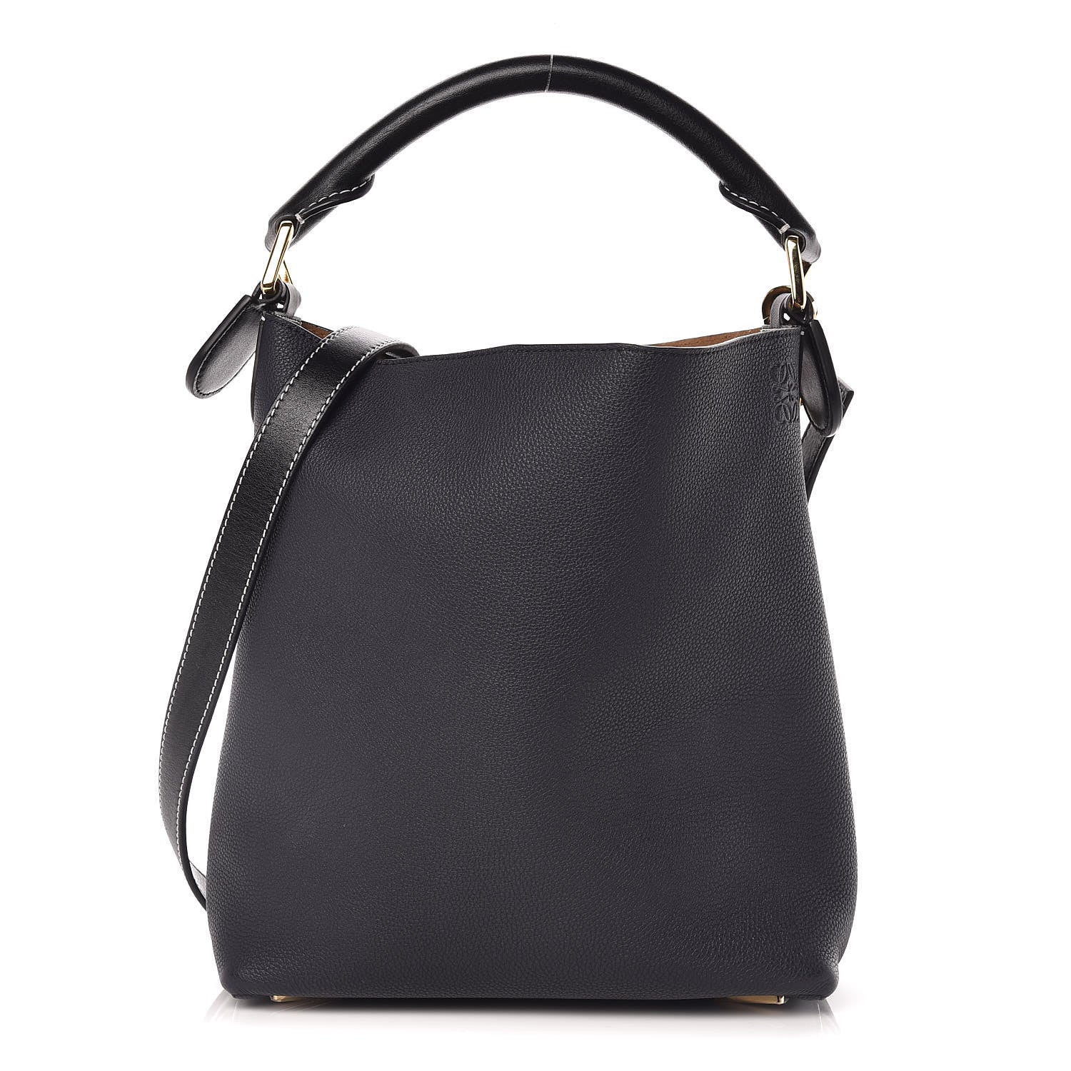 Loewe Calfskin V Bucket Bag Midnight Blue Black 1 of 9