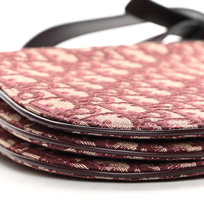 Christian Dior Oblique Saddle Pouch With Strap Burgundy 11 of 15
