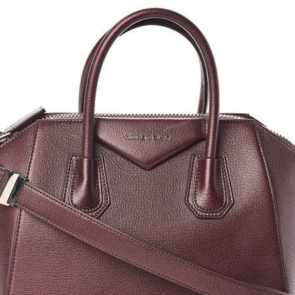 Givenchy Metallic Sugar Goatskin Small Antigona Oxblood 7 of 9