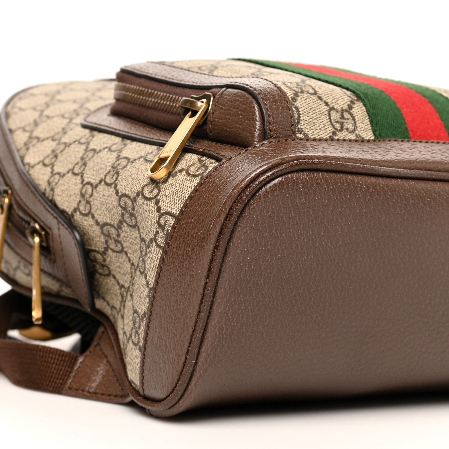 Gucci GG Supreme Monogram Calfskin Web Small Ophidia Day Backpack Beige Ebony New Acero 10 of 12
