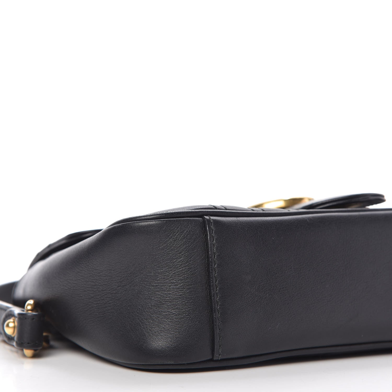 Gucci Calfskin Matelasse Mini GG Marmont Shoulder Bag Black 6 of 10
