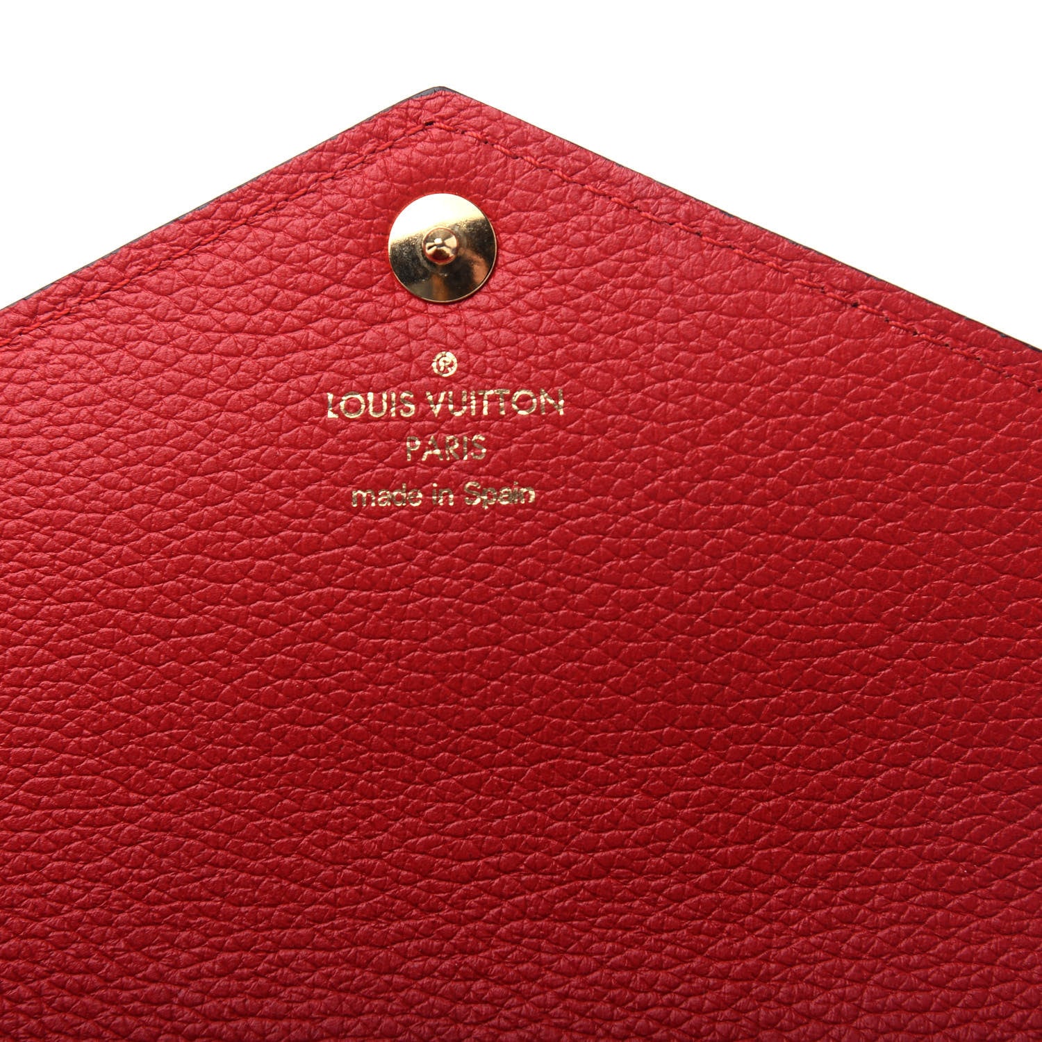 Louis Vuitton Calfskin Double V Wallet Rubis 7 of 8