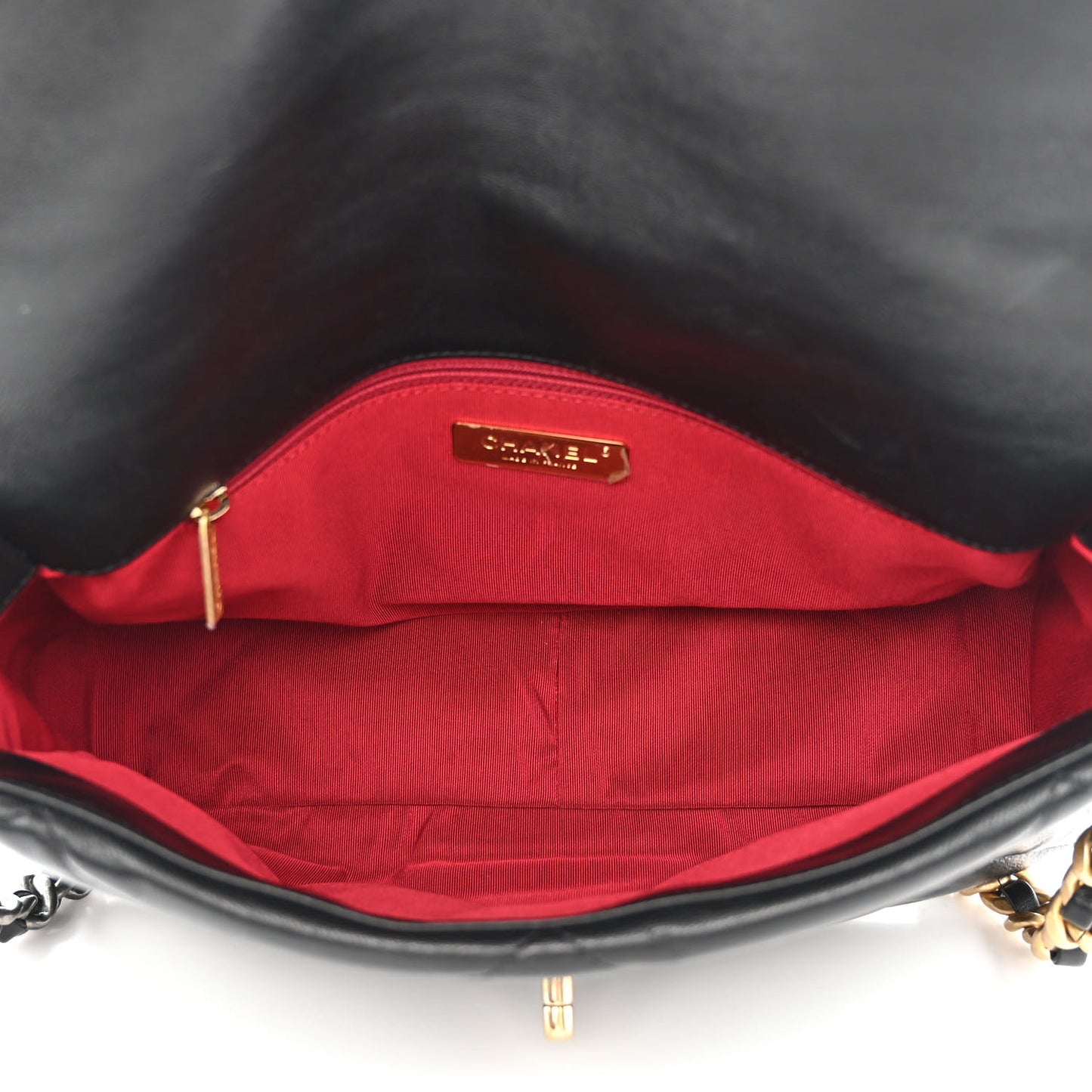 Goatskin Quilted Large Chanel 19 Flap Black