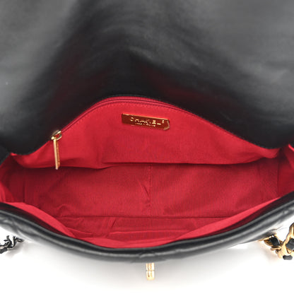 Chanel Goatskin Quilted Large Chanel 19 Flap Black 5 of 10