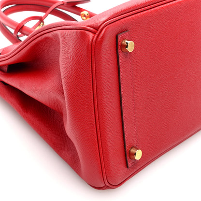 Hermes Epsom BIRKIN 30 Rouge Casaque 9 of 10
