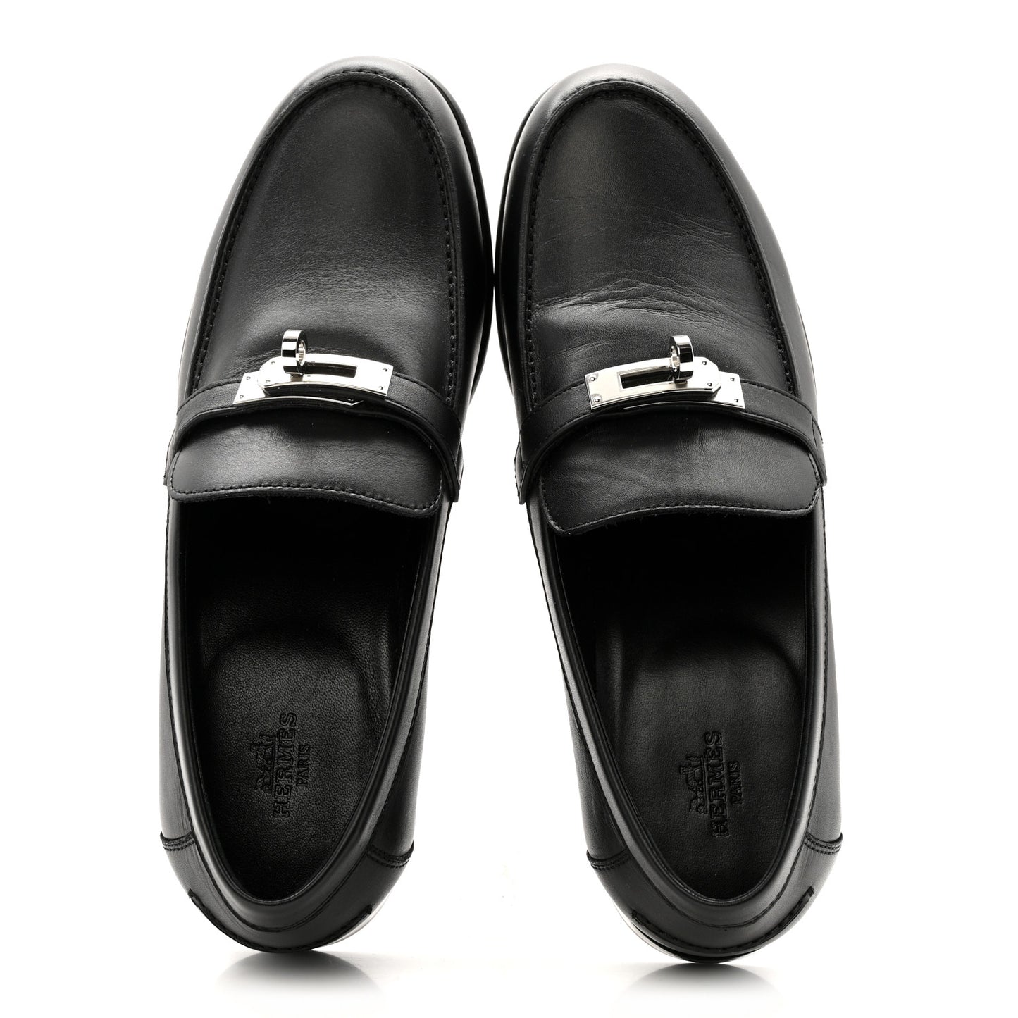 Calfskin Womens Destin Loafers 38.5 Black