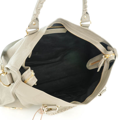 Balenciaga Chevre Gold Metallic Edge Hardware City Gris Taupe 5 of 7