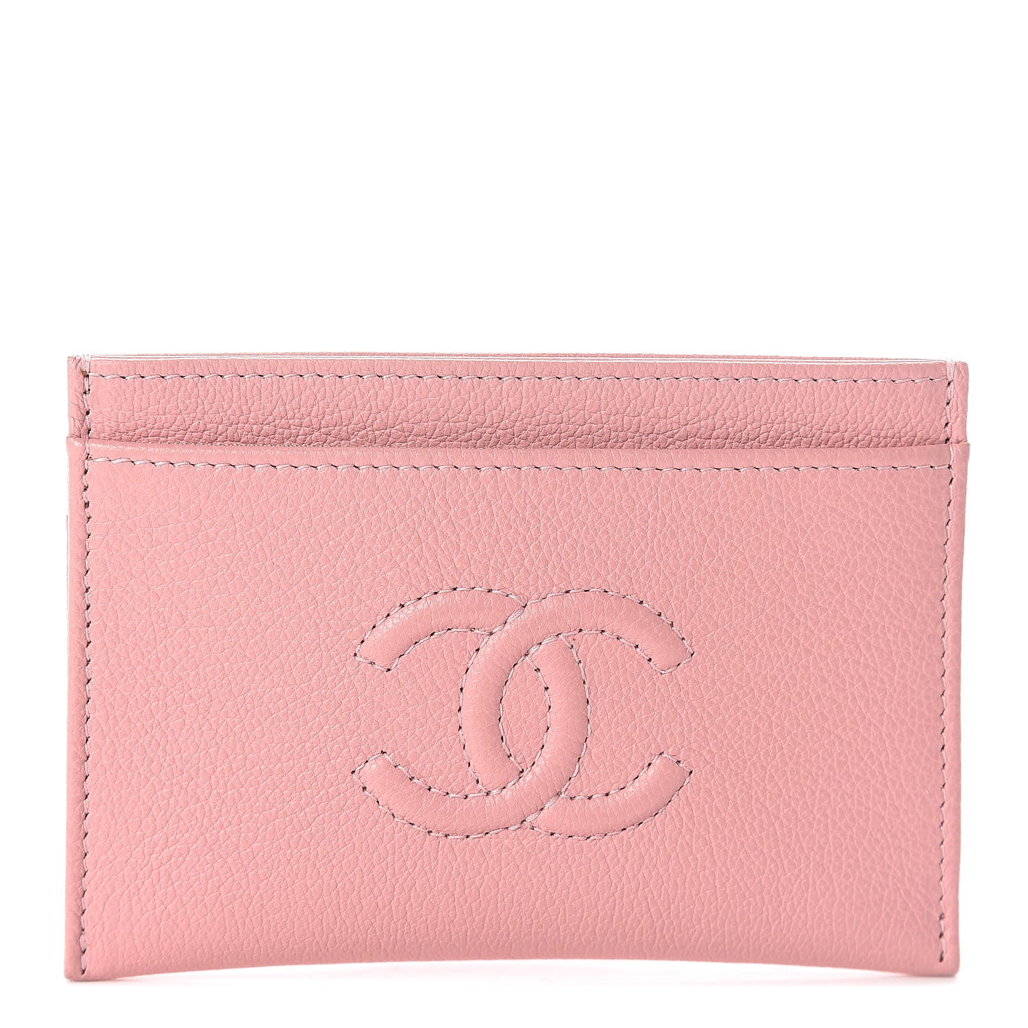 Chanel Calfskin Timeless CC Card Holder Light Pink 1 of 9