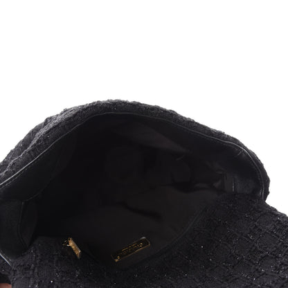 Chanel Tweed Quilted Large Chanel 19 Flap Black 5 of 11