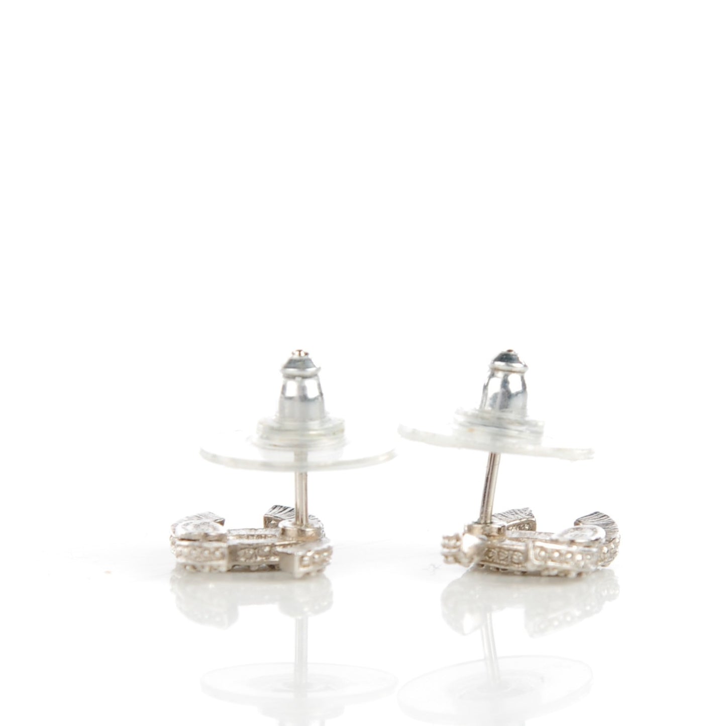 Crystal Timeless CC Earrings Silver