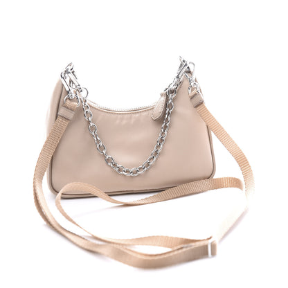 Prada Tessuto Nylon Saffiano Mini Re-Edition 2000 Shoulder Bag Cammeo 2 of 11