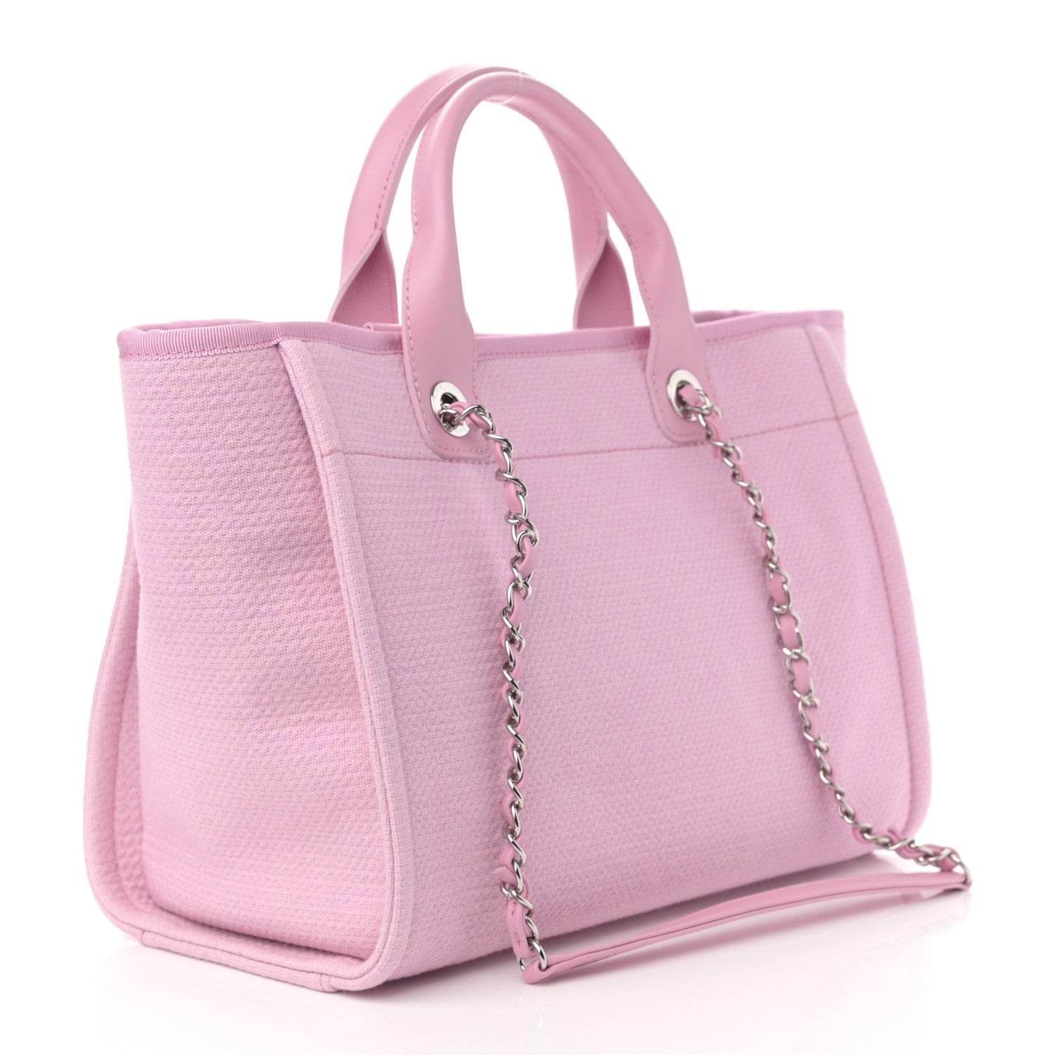 Chanel Mixed Fibers Small Deauville Tote Pink 4 of 11