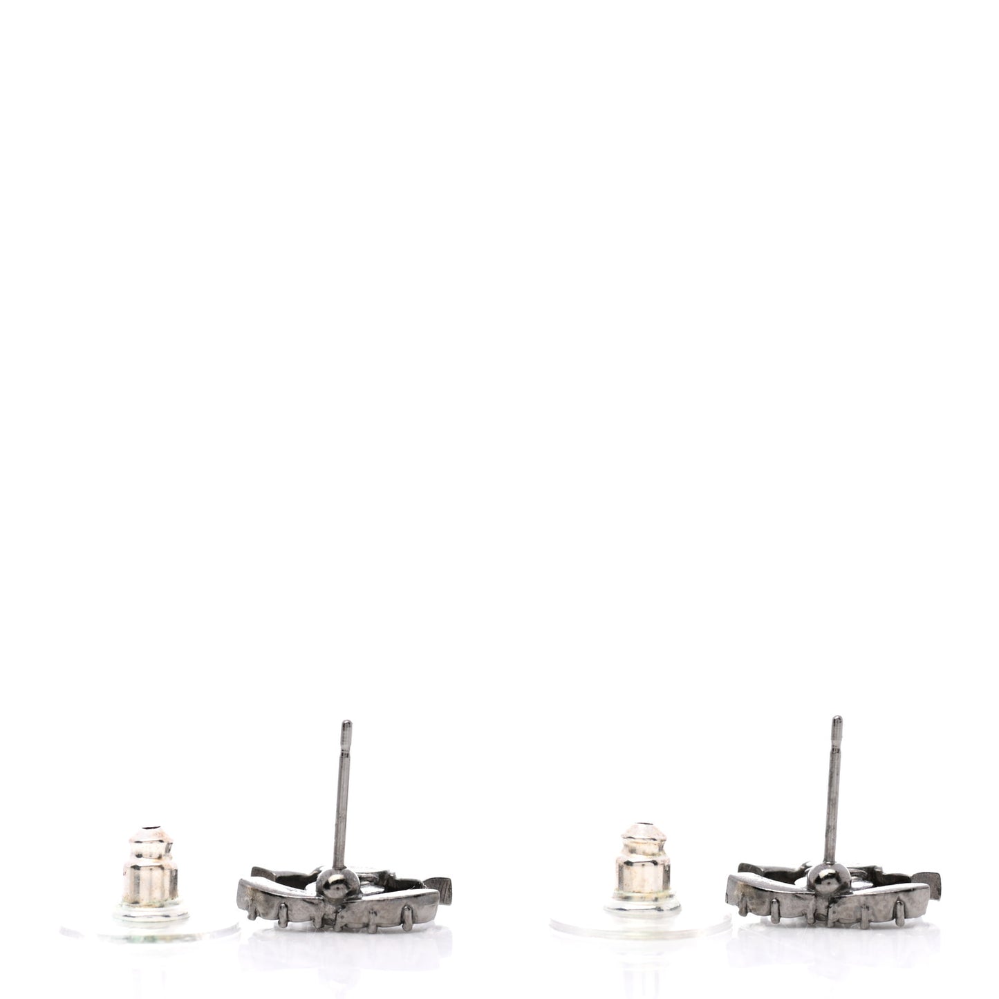 Crystal CC Earrings Silver