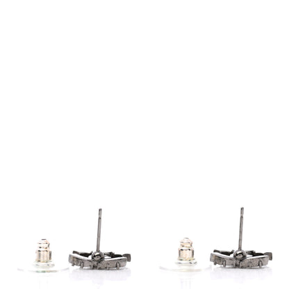 Chanel Crystal CC Earrings Silver 3 of 5