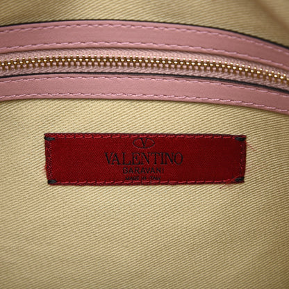 Valentino Garavani Vitello Large Rockstud Zip Wristlet Pouch Pop Gardenia 7 of 10