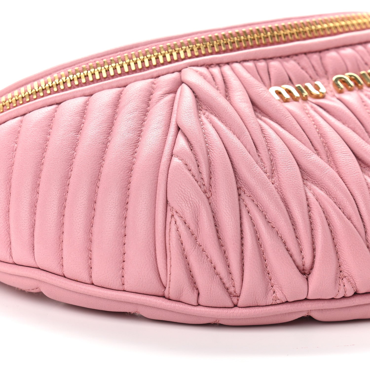 Miu Miu Nappa Matelasse Rider Belt Bag Orchid Pink 6 of 14
