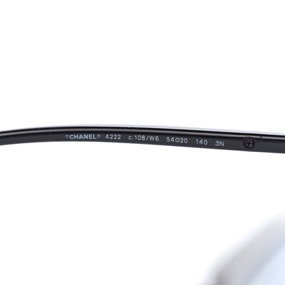 Chanel Metal Cat Eye Sunglasses 4222 Silver Black 5 of 8