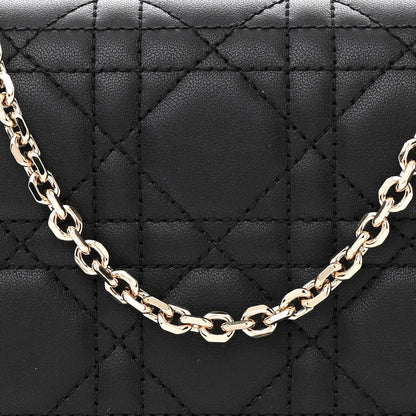 Christian Dior Lambskin Cannage Lady Dior Pouch Black 11 of 14