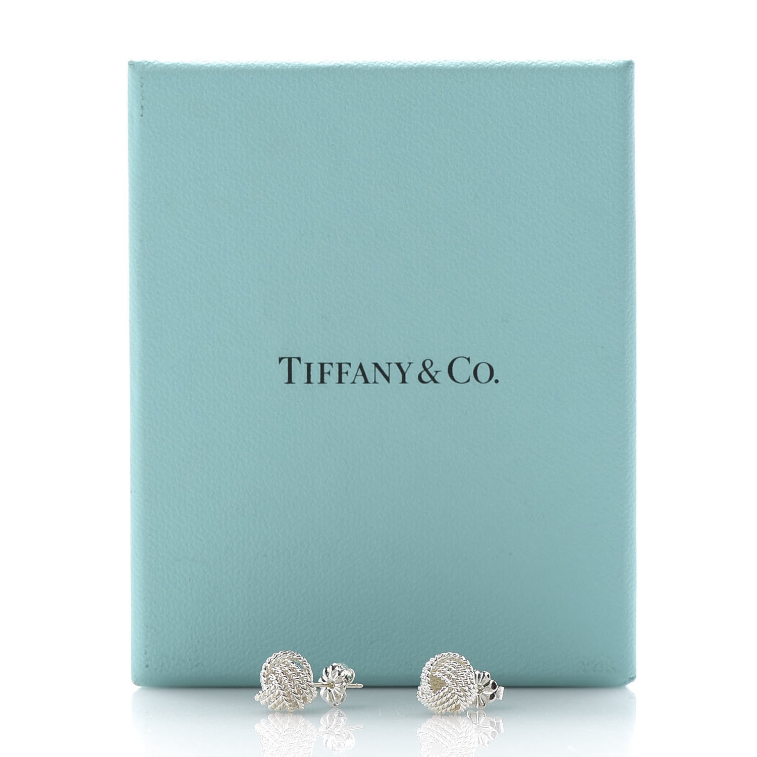 Tiffany Sterling Silver Twist Knot Earrings 5 of 5