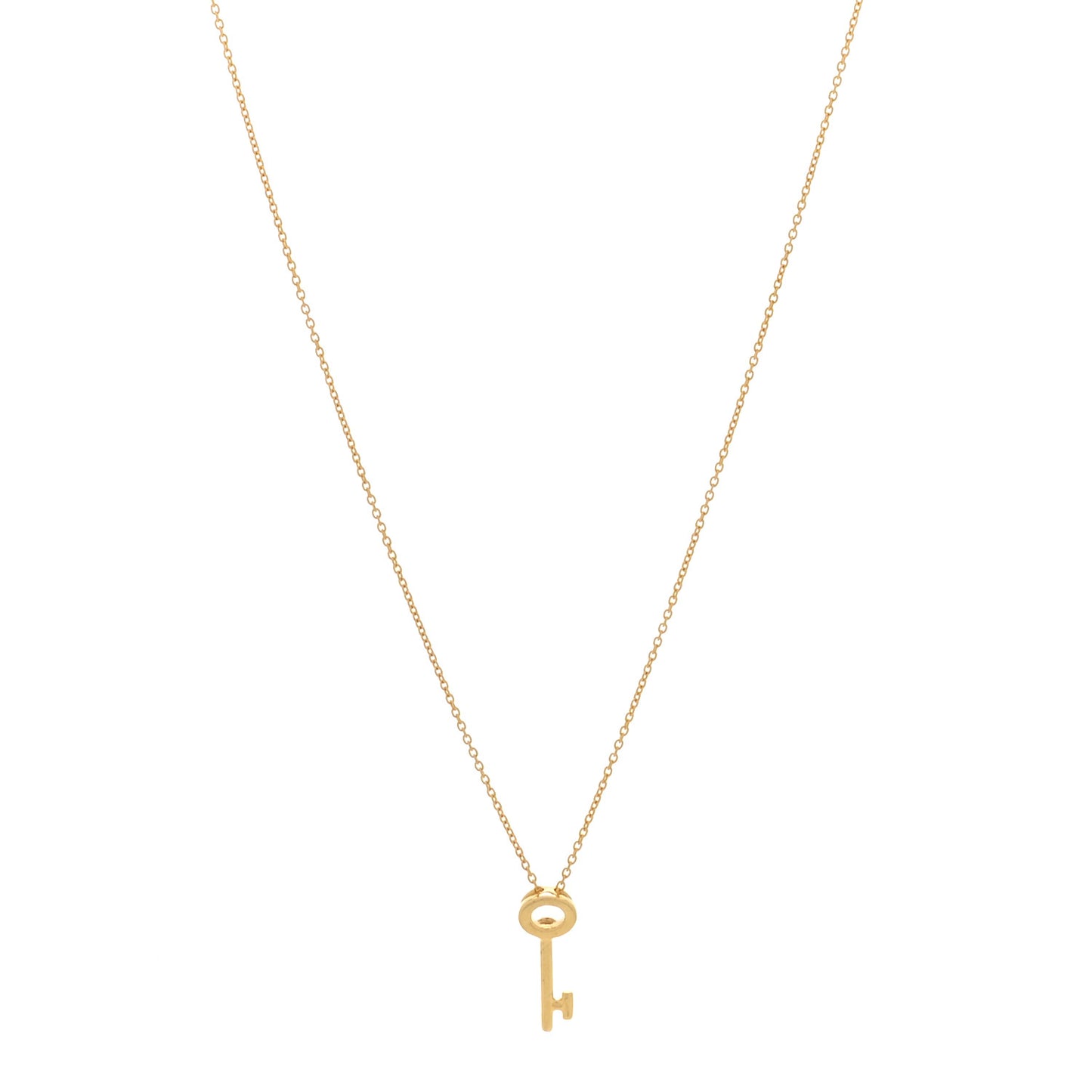 18K Yellow Gold Tiny Treasures Key Pendant Necklace