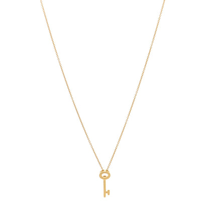 Roberto Coin 18K Yellow Gold Tiny Treasures Key Pendant Necklace 1 of 6