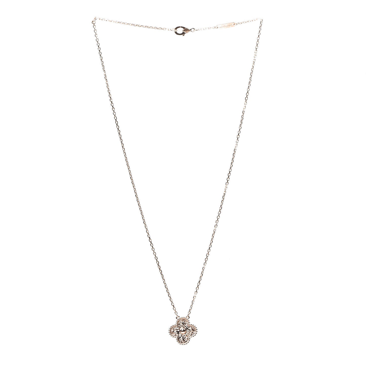 18K Rose Gold Vintage Alhambra Pendant Necklace