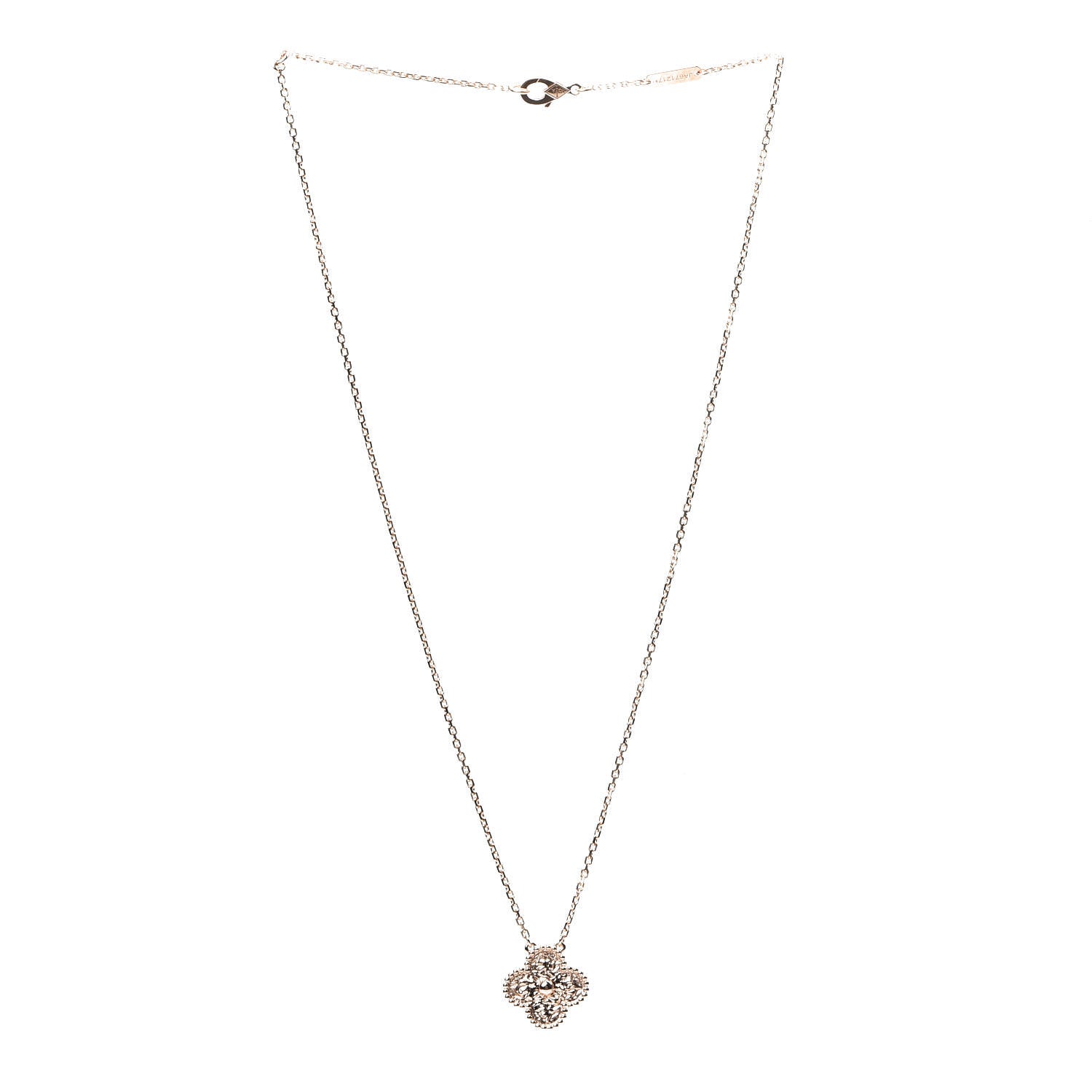 Van Cleef & Arpels 18K Rose Gold Vintage Alhambra Pendant Necklace 2 of 6