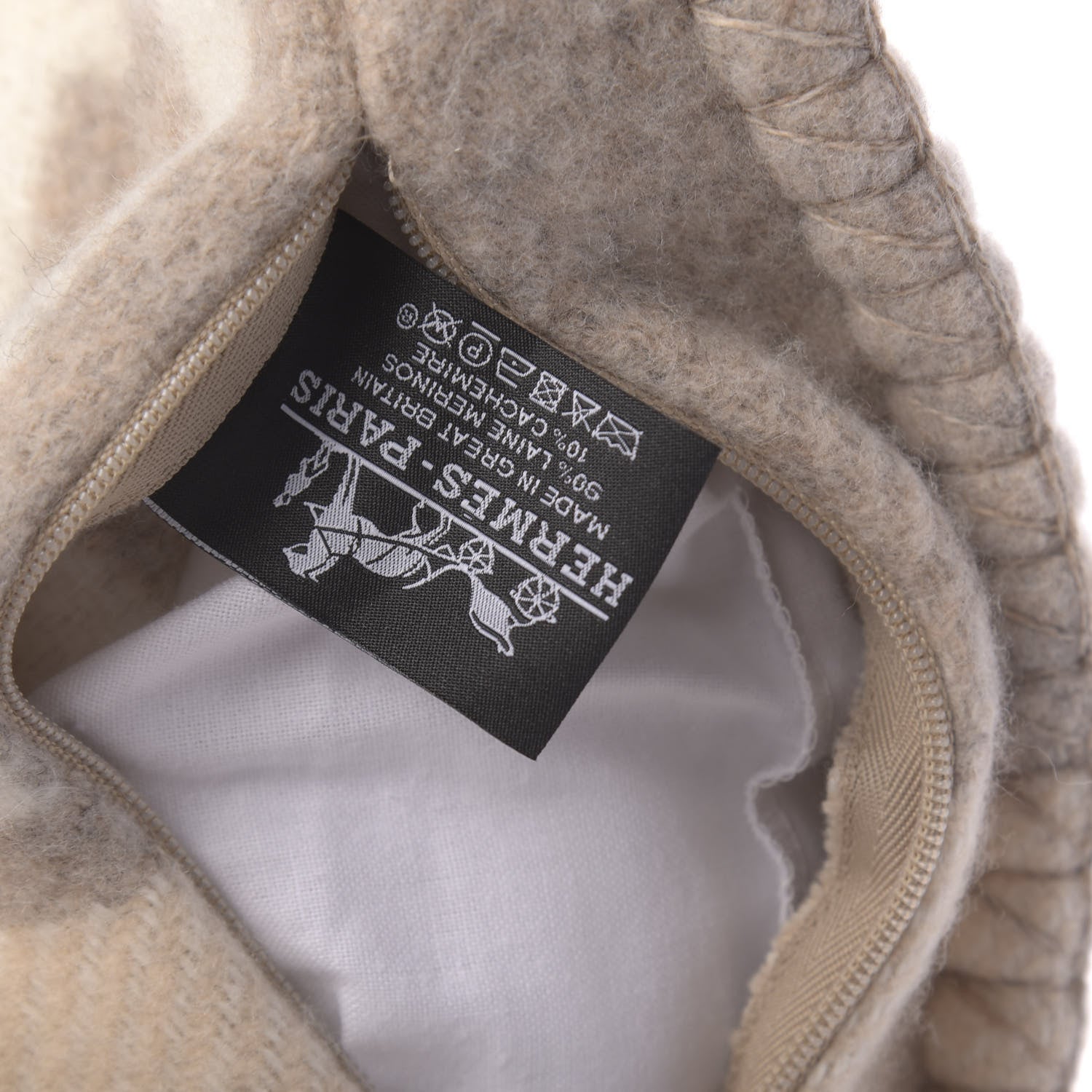 Hermes Wool Cashmere Avalon III Pillow PM Coco Camomille 4 of 5