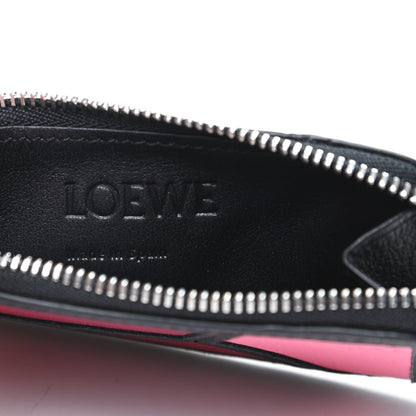 Loewe Calfskin Puzzle Colorblock Coin Card Holder Wild Rose Raspberry 6 of 7