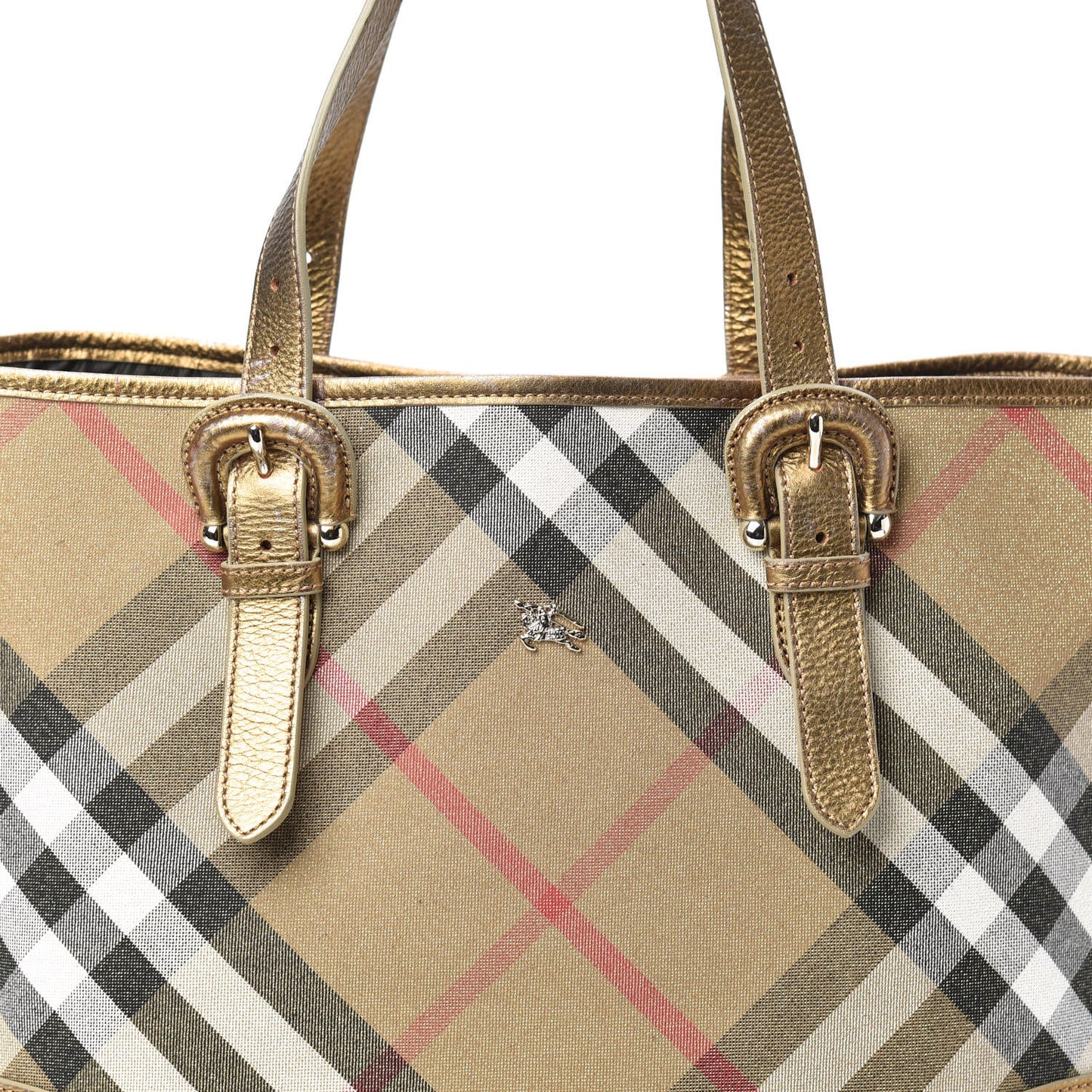 Shimmer Check Byron Tote Gold