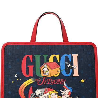 Gucci Coated Canvas The Jetsons Childrens Tote Blue Red Multicolor 8 of 10