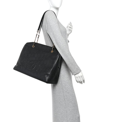 Chanel Caviar Large CC Shoulder Bag  Black 2 of 10