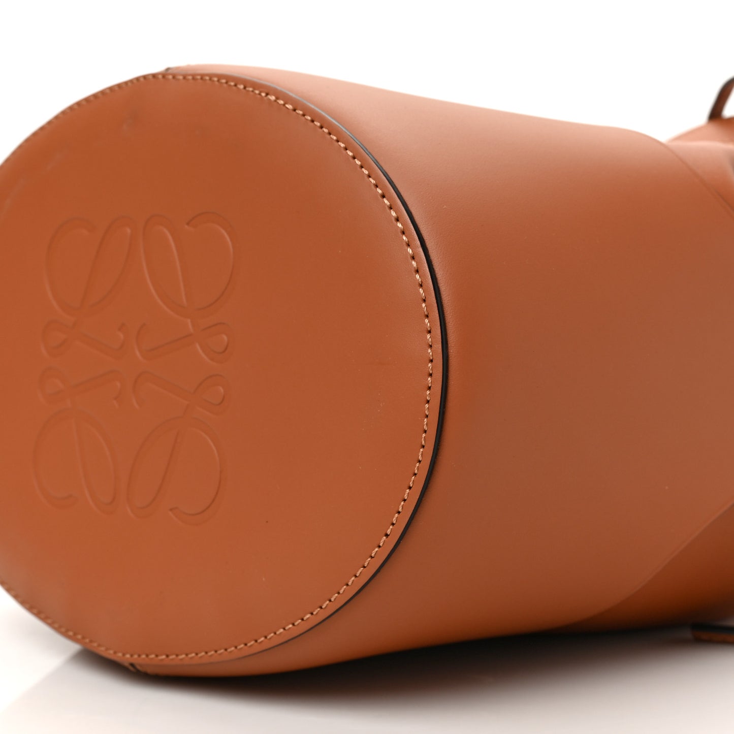 Calfskin Balloon Bucket Bag Tan