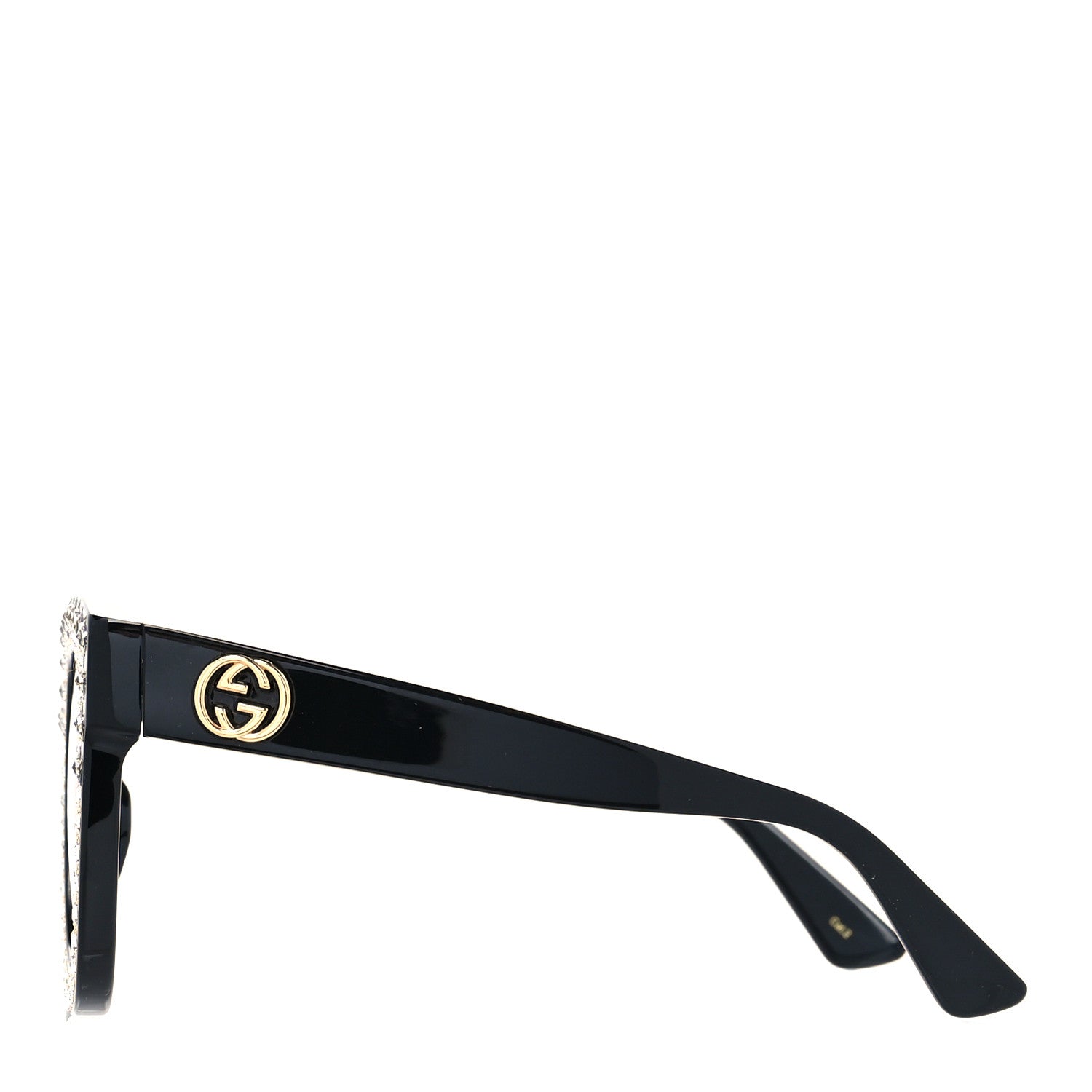 Gucci Acetate Stars Cat Eye Sunglasses GG0116S Black 3 of 8
