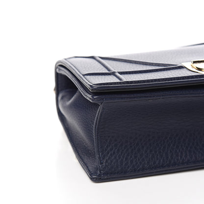 Christian Dior Grained Calfskin Small Diorama Flap Bag Indigo 7 of 9