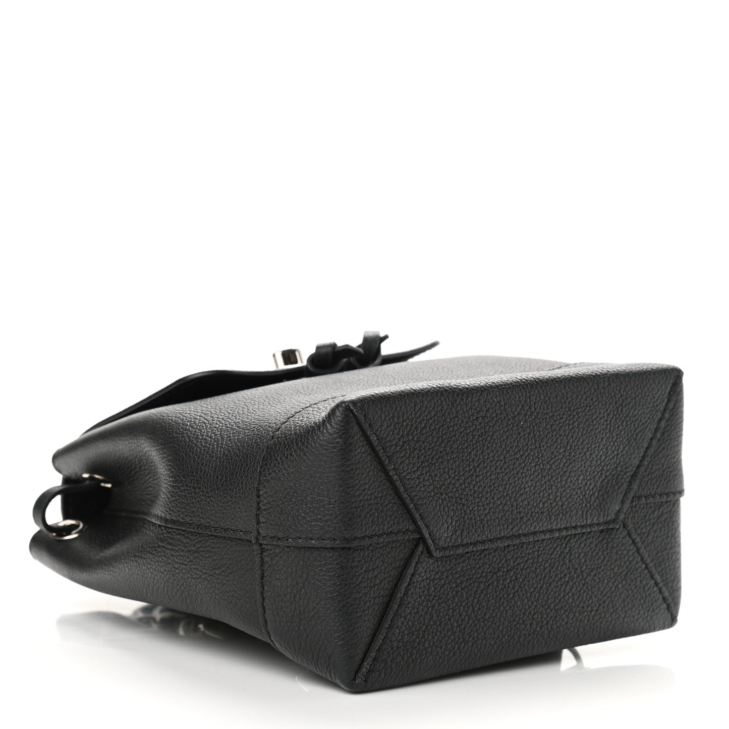 Calfskin Lockme Mini Backpack Black