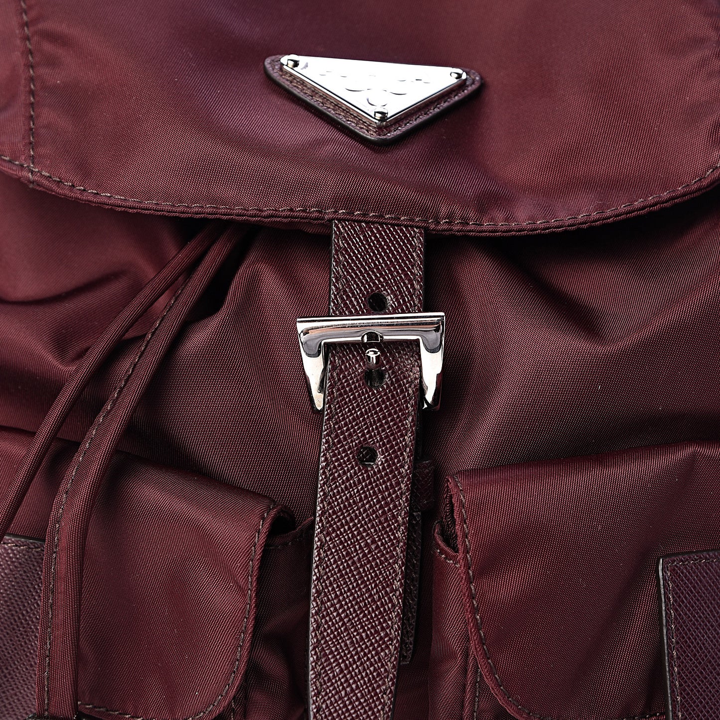 Tessuto Nylon Saffiano Vela Backpack Bordeaux